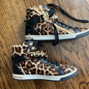 Michael Kors cheetah high top sneakers